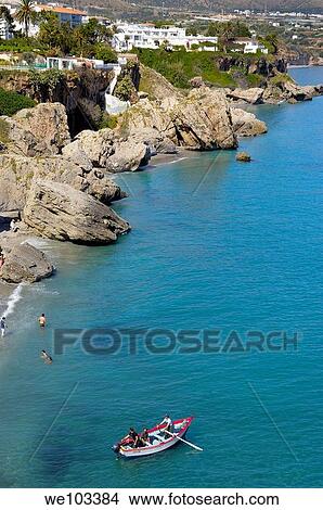Playa de Calahonda Beach, Nerja, Axarquia, Costa del Sol, Malaga province, Andalusia, Spain View Large Photo Image Picture - Playa de Calahonda Beach, Nerja, Axarquia, Costa del Sol, Malaga province, Andalusia, Spain. Fotosearch