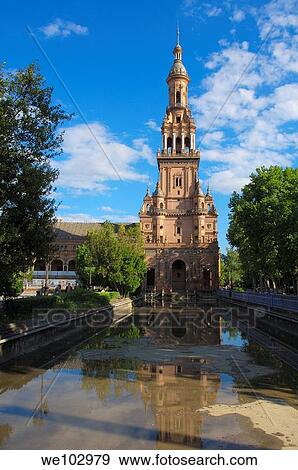 Plaza de España in Maria Luisa Park, Seville, Andalusia, Spain View Large Photo Image Stock Photo - Plaza de España in Maria Luisa Park, Seville, Andalusia, Spain. Fotosearch