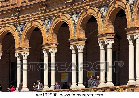 Plaza de España in Maria Luisa Park, Seville, Andalusia, Spain View Large Photo Image Stock Photo - Plaza de España in Maria Luisa Park, Seville, Andalusia, Spain. Fotosearch