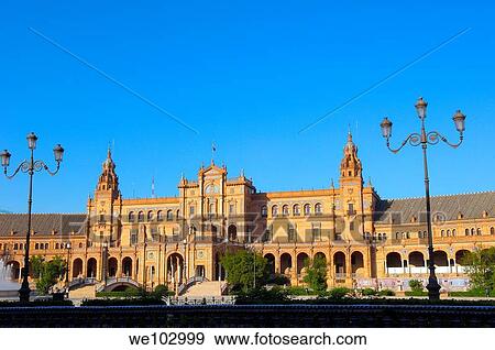 Plaza de España in Maria Luisa Park, Seville, Andalusia, Spain View Large Photo Image Stock Photo - Plaza de España in Maria Luisa Park, Seville, Andalusia, Spain. Fotosearch