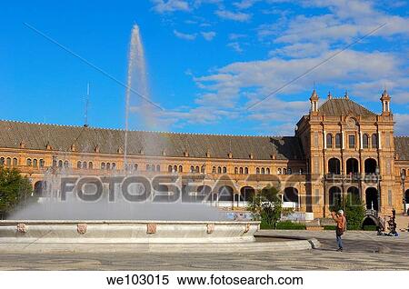 Plaza de España in Maria Luisa Park, Seville, Andalusia, Spain View Large Photo Image Stock Photography - Plaza de España in Maria Luisa Park, Seville, Andalusia, Spain. Fotosearch