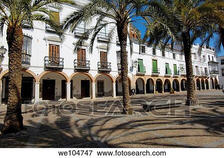 Plaza Grande, Zafra, Badajoz province, Extremadura, Spain View Large Photo Image Stock Photo - Plaza Grande, Zafra, Badajoz province, Extremadura, Spain. Fotosearch