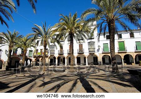 Plaza Grande, Zafra, Badajoz province, Extremadura, Spain View Large Photo Image Stock Photograph - Plaza Grande, Zafra, Badajoz province, Extremadura, Spain. Fotosearch