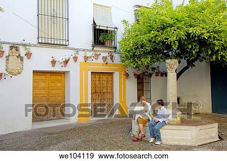 Plazuela de las Flores in the Jewish quarter, Cordoba, Andalusia, Spain View Large Photo Image Stock Photo - Plazuela de las Flores in the Jewish quarter, Cordoba, Andalusia, Spain. Fotosearch