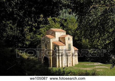 Stock Photo - Pre-Romanesque church of San Miguel de Lillo, Oviedo, Asturias, Spain. Fotosearch