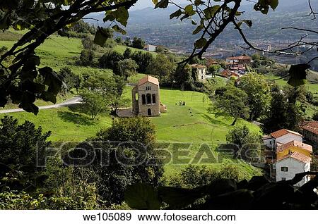 Stock Photo - Pre-Romanesque church of Santa Maria del Naranco, Oviedo, Asturias, Spain. Fotosearch