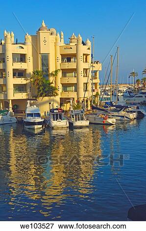 Puerto Marina yacht harbour, Benalmadena, Costa del Sol, Malaga province, Andalusia, Spain View Large Photo Image Stock Photo - Puerto Marina yacht harbour, Benalmadena, Costa del Sol, Malaga province, Andalusia, Spain. Fotosearch