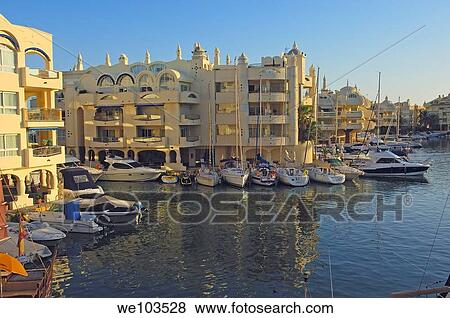 Puerto Marina yacht harbour, Benalmadena, Costa del Sol, Malaga province, Andalusia, Spain View Large Photo Image Stock Photo - Puerto Marina yacht harbour, Benalmadena, Costa del Sol, Malaga province, Andalusia, Spain. Fotosearch