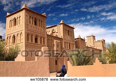 Refurbished towers of the ancient heritage site Kasbah Amerhidl in the Skoura oasis Morocco View Large Photo Image Stock Photo - Refurbished towers of the ancient heritage site Kasbah Amerhidl in the Skoura oasis Morocco. Fotosearch