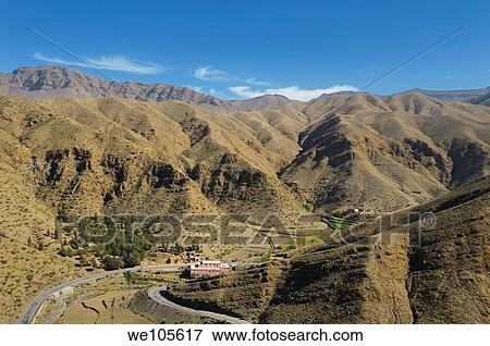 Rest stop along the Tizi n Tichka Pass over the High Atlas Mountains Morocco View Large Photo Image Stock Photo - Rest stop along the Tizi n Tichka Pass over the High Atlas Mountains Morocco. Fotosearch