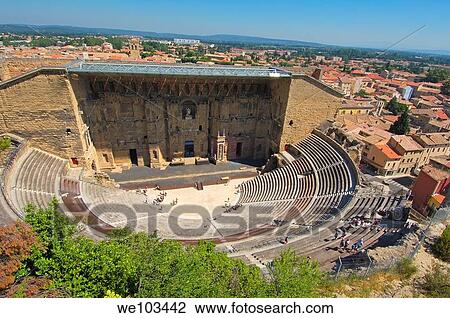 Roman theatre, Unesco World Heritage Site, Orange, Vaucluse, Provence-Alpes-Côte d´Azur, France View Large Photo Image Stock Image - Roman theatre, Unesco World Heritage Site, Orange, Vaucluse, Provence-Alpes-Côte d´Azur, France. Fotosearch