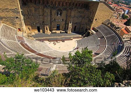 Roman theatre, Unesco World Heritage Site, Orange, Vaucluse, Provence-Alpes-Côte d´Azur, France View Large Photo Image Stock Image - Roman theatre, Unesco World Heritage Site, Orange, Vaucluse, Provence-Alpes-Côte d´Azur, France. Fotosearch