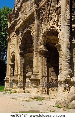 Roman Triumphal Arch of Orange, Unesco World Heritage Site, Orange, Vaucluse, Provence-Alpes-Côte d´Azur, France View Large Photo Image Picture - Roman Triumphal Arch of Orange, Unesco World Heritage Site, Orange, Vaucluse, Provence-Alpes-Côte d´Azur, France. Fotosearch