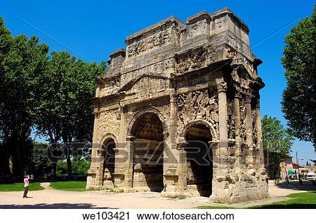 Roman Triumphal Arch of Orange, Unesco World Heritage Site, Orange, Vaucluse, Provence-Alpes-Côte d´Azur, France View Large Photo Image Stock Image - Roman Triumphal Arch of Orange, Unesco World Heritage Site, Orange, Vaucluse, Provence-Alpes-Côte d´Azur, France. Fotosearch