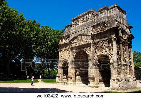 Roman Triumphal Arch of Orange, Unesco World Heritage Site, Orange, Vaucluse, Provence-Alpes-Côte d´Azur, France View Large Photo Image Stock Image - Roman Triumphal Arch of Orange, Unesco World Heritage Site, Orange, Vaucluse, Provence-Alpes-Côte d´Azur, France. Fotosearch