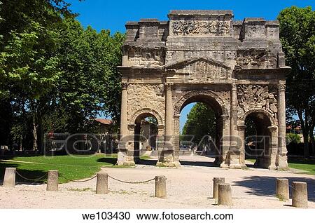 Roman Triumphal Arch of Orange, Unesco World Heritage Site, Orange, Vaucluse, Provence-Alpes-Côte d´Azur, France View Large Photo Image Stock Image - Roman Triumphal Arch of Orange, Unesco World Heritage Site, Orange, Vaucluse, Provence-Alpes-Côte d´Azur, France. Fotosearch