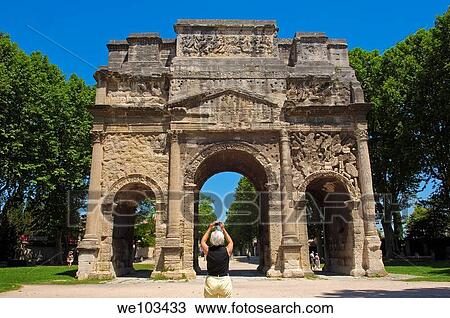 Roman Triumphal Arch of Orange, Unesco World Heritage Site, Orange, Vaucluse, Provence-Alpes-Côte d´Azur, France View Large Photo Image Stock Image - Roman Triumphal Arch of Orange, Unesco World Heritage Site, Orange, Vaucluse, Provence-Alpes-Côte d´Azur, France. Fotosearch