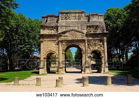 Roman Triumphal Arch of Orange, Unesco World Heritage Site, Orange, Vaucluse, Provence-Alpes-Côte d´Azur, France View Large Photo Image Stock Photo - Roman Triumphal Arch of Orange, Unesco World Heritage Site, Orange, Vaucluse, Provence-Alpes-Côte d´Azur, France. Fotosearch