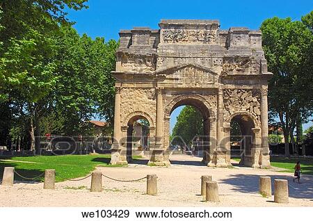 Roman Triumphal Arch of Orange, Unesco World Heritage Site, Orange, Vaucluse, Provence-Alpes-Côte d´Azur, France View Large Photo Image Stock Photo - Roman Triumphal Arch of Orange, Unesco World Heritage Site, Orange, Vaucluse, Provence-Alpes-Côte d´Azur, France. Fotosearch