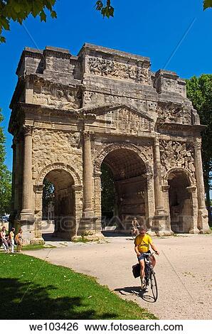 Roman Triumphal Arch of Orange, Unesco World Heritage Site, Orange, Vaucluse, Provence-Alpes-Côte d´Azur, France View Large Photo Image Stock Photograph - Roman Triumphal Arch of Orange, Unesco World Heritage Site, Orange, Vaucluse, Provence-Alpes-Côte d´Azur, France. Fotosearch