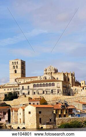 Romanesque cathedral (12th century), Zamora, Via de la Plata, Castilla-Leon, Spain View Large Photo Image Stock Image - Romanesque cathedral (12th century), Zamora, Via de la Plata, Castilla-Leon, Spain. Fotosearch