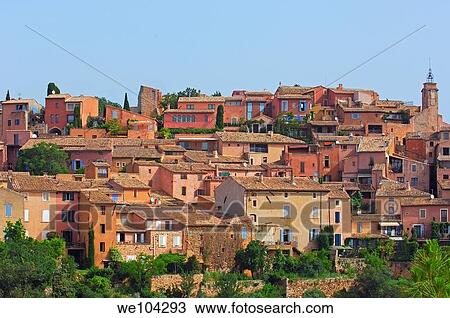 Stock Image - Roussillon, Vaucluse, Provence-Alpes-Côte d´Azur, France. Fotosearch