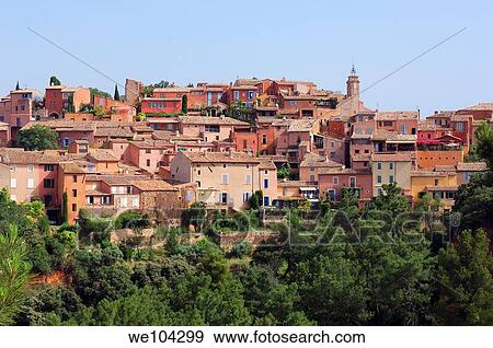 Stock Photo - Roussillon, Vaucluse, Provence-Alpes-Côte d´Azur, France. Fotosearch