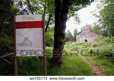 Ruins of Tina monastery. Pimiango, Asturias province, Spain. View Large Photo Image Stock Image - Ruins of Tina monastery. Pimiango, Asturias province, Spain.. Fotosearch