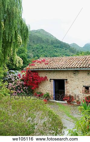 Rural house and landscape. Nueva, Asturias province, Spain. View Large Photo Image Stock Photograph - Rural house and landscape. Nueva, Asturias province, Spain.. Fotosearch