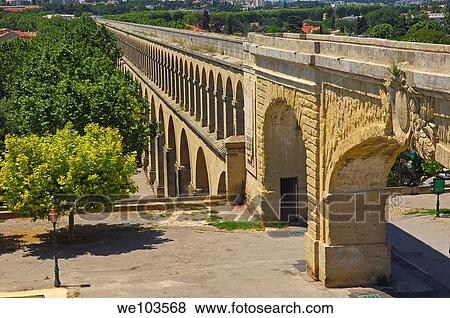 Saint-Clement aqueduct, Montpellier, Herault, Languedoc-Roussillon, France View Large Photo Image Stock Photo - Saint-Clement aqueduct, Montpellier, Herault, Languedoc-Roussillon, France. Fotosearch
