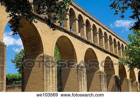 Saint-Clement aqueduct, Montpellier, Herault, Languedoc-Roussillon, France View Large Photo Image Stock Photo - Saint-Clement aqueduct, Montpellier, Herault, Languedoc-Roussillon, France. Fotosearch