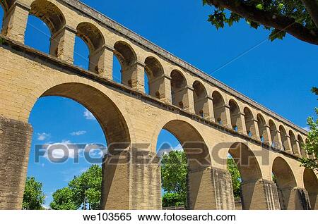 Saint-Clement aqueduct, Montpellier, Herault, Languedoc-Roussillon, France View Large Photo Image Stock Photography - Saint-Clement aqueduct, Montpellier, Herault, Languedoc-Roussillon, France. Fotosearch