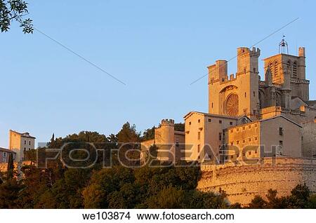 Saint-Nazaire cathedral, Beziers, Herault, Languedoc-Roussillon, France View Large Photo Image Picture - Saint-Nazaire cathedral, Beziers, Herault, Languedoc-Roussillon, France. Fotosearch
