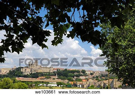Saint-Nazaire cathedral, Beziers, Herault, Languedoc-Roussillon, France View Large Photo Image Stock Image - Saint-Nazaire cathedral, Beziers, Herault, Languedoc-Roussillon, France. Fotosearch