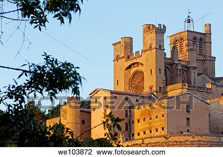 Saint-Nazaire cathedral, Beziers, Herault, Languedoc-Roussillon, France View Large Photo Image Stock Image - Saint-Nazaire cathedral, Beziers, Herault, Languedoc-Roussillon, France. Fotosearch