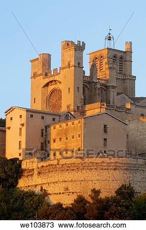 Saint-Nazaire cathedral, Beziers, Herault, Languedoc-Roussillon, France View Large Photo Image Stock Image - Saint-Nazaire cathedral, Beziers, Herault, Languedoc-Roussillon, France. Fotosearch