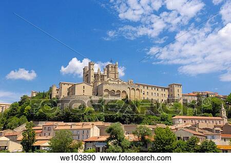 Saint-Nazaire cathedral, Beziers, Herault, Languedoc-Roussillon, France View Large Photo Image Stock Image - Saint-Nazaire cathedral, Beziers, Herault, Languedoc-Roussillon, France. Fotosearch
