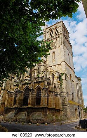 Saint-Nazaire cathedral, Beziers, Herault, Languedoc-Roussillon, France View Large Photo Image Stock Image - Saint-Nazaire cathedral, Beziers, Herault, Languedoc-Roussillon, France. Fotosearch
