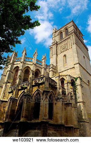 Saint-Nazaire cathedral, Beziers, Herault, Languedoc-Roussillon, France View Large Photo Image Stock Image - Saint-Nazaire cathedral, Beziers, Herault, Languedoc-Roussillon, France. Fotosearch
