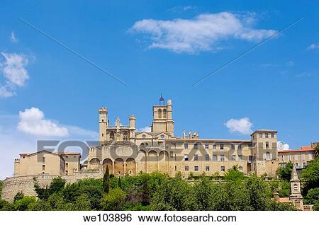 Saint-Nazaire cathedral, Beziers, Herault, Languedoc-Roussillon, France View Large Photo Image Stock Photograph - Saint-Nazaire cathedral, Beziers, Herault, Languedoc-Roussillon, France. Fotosearch