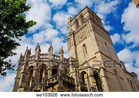 Saint-Nazaire cathedral, Beziers, Herault, Languedoc-Roussillon, France View Large Photo Image Stock Photograph - Saint-Nazaire cathedral, Beziers, Herault, Languedoc-Roussillon, France. Fotosearch