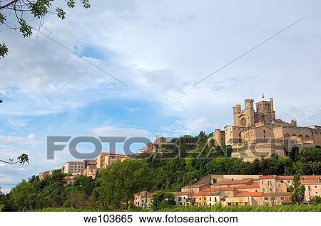 Saint-Nazaire cathedral, Beziers, Herault, Languedoc-Roussillon, France View Large Photo Image Stock Photography - Saint-Nazaire cathedral, Beziers, Herault, Languedoc-Roussillon, France. Fotosearch