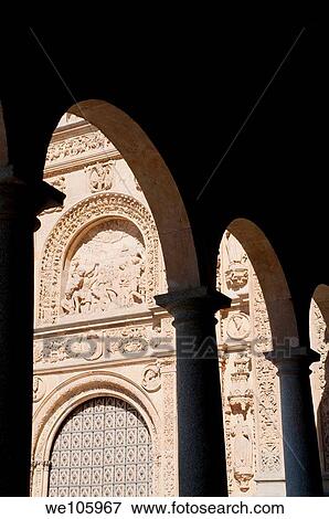 San Esteban monastery, view from the arcade Salamanca, Castilla León, Spain View Large Photo Image Stock Photo - San Esteban monastery, view from the arcade Salamanca, Castilla León, Spain. Fotosearch