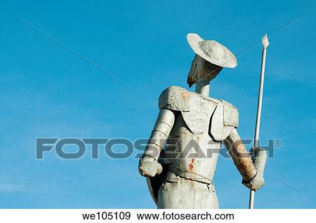 Sculpture of Don Quijote, close view. Puerto Lápice, Ciudad Real province, Castilla La Mancha, Spain. View Large Photo Image Stock Photo - Sculpture of Don Quijote, close view. Puerto Lápice, Ciudad Real province, Castilla La Mancha, Spain.. Fotosearch