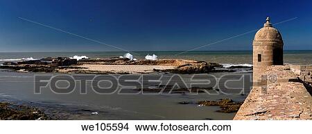 Small Essaouira Island with ancient ruins in the Atlantic Ocean from Sqala du Port fortress Panorama, Morocco View Large Photo Image Picture - Small Essaouira Island with ancient ruins in the Atlantic Ocean from Sqala du Port fortress Panorama, Morocco. Fotosearch
