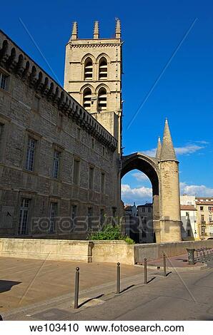 St Pierre cathedral, Montpellier, Herault, Languedoc-Roussillon, France View Large Photo Image Stock Image - St Pierre cathedral, Montpellier, Herault, Languedoc-Roussillon, France. Fotosearch
