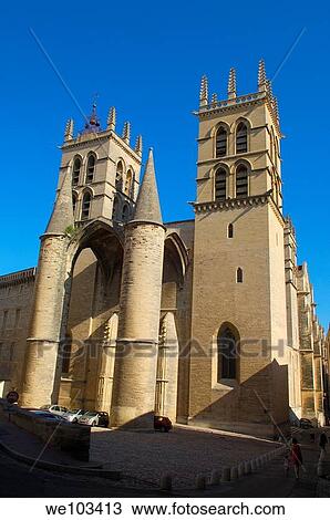 St Pierre cathedral, Montpellier, Herault, Languedoc-Roussillon, France View Large Photo Image Stock Image - St Pierre cathedral, Montpellier, Herault, Languedoc-Roussillon, France. Fotosearch