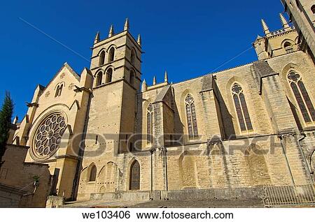 St Pierre cathedral, Montpellier, Herault, Languedoc-Roussillon, France View Large Photo Image Stock Photograph - St Pierre cathedral, Montpellier, Herault, Languedoc-Roussillon, France. Fotosearch