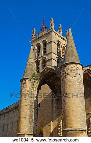 St Pierre cathedral, Montpellier, Herault, Languedoc-Roussillon, France View Large Photo Image Stock Photography - St Pierre cathedral, Montpellier, Herault, Languedoc-Roussillon, France. Fotosearch