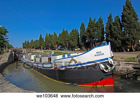 The Neuf Ecluses, Canal du Midi, Beziers, Herault, Languedoc-Roussillon, France View Large Photo Image Stock Photo - The Neuf Ecluses, Canal du Midi, Beziers, Herault, Languedoc-Roussillon, France. Fotosearch
